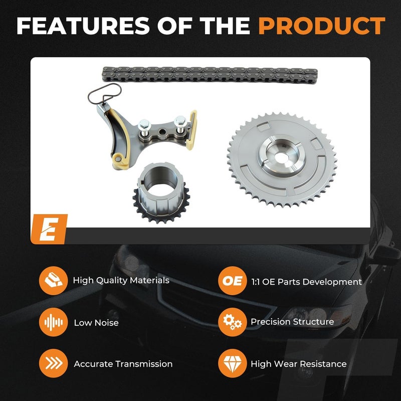 autoexact Store Engine LS Timing Chain Kit W/Sprocket Tensioner Compatible with 2007-2015 4.3 4.8 5.3 6.0 6.2 6.6L V8 Buick Cadillac Chevy GMC Hummer Pontiac Saab Express Silverado Camaro Sierra H3 Yukon - Image 2